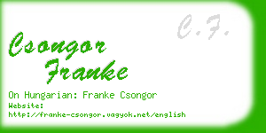 csongor franke business card